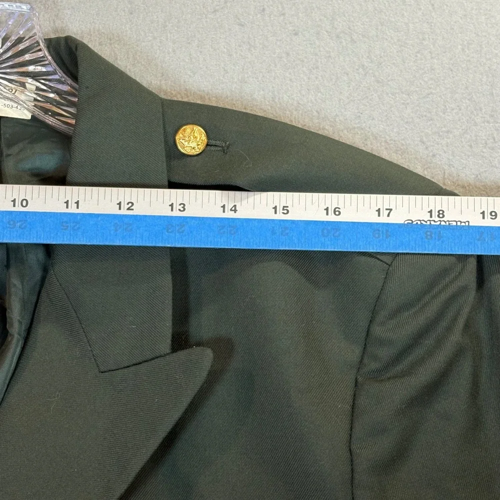 DeRossi & Son coat mens 43L Army Green military dress uniform jacket EUC